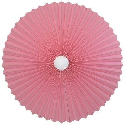 alle str. Rosette plisse pink til loft med ledning